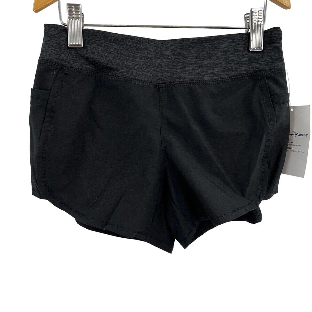 Old Navy Girls Black Athletic Shorts Medium New